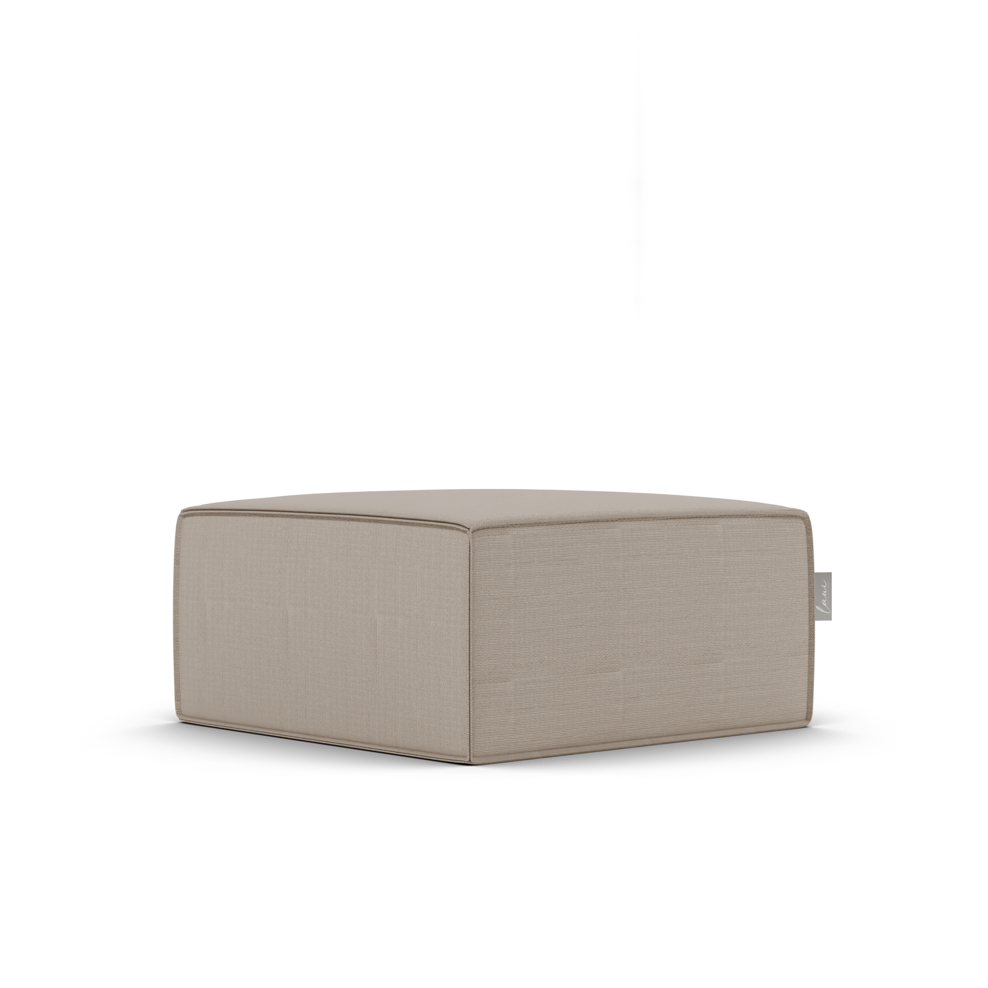 Laui Lounge™ - Fixed Square Pouf - Boho Taupe