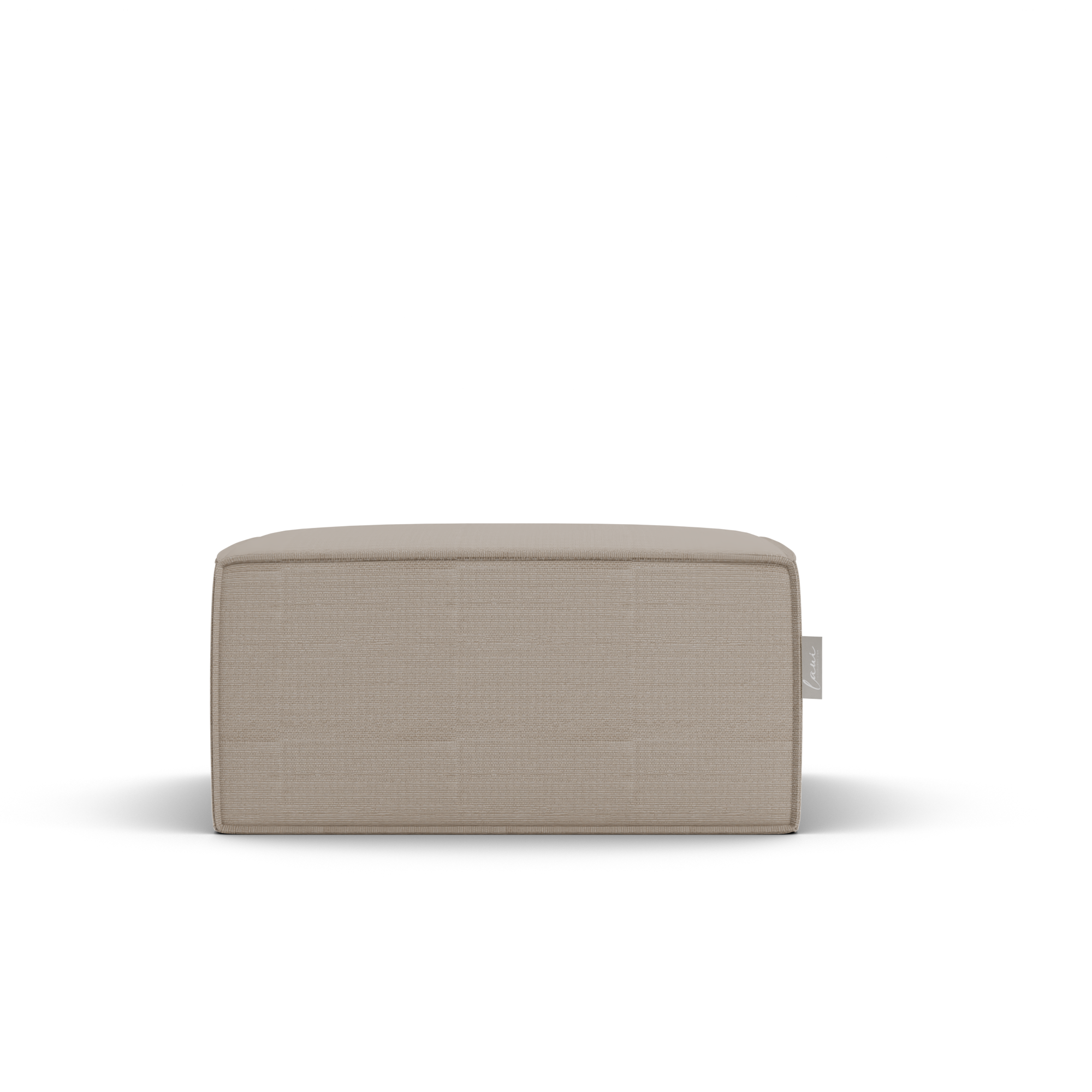 Laui Lounge™ - Fixed Square Pouf - Boho Taupe