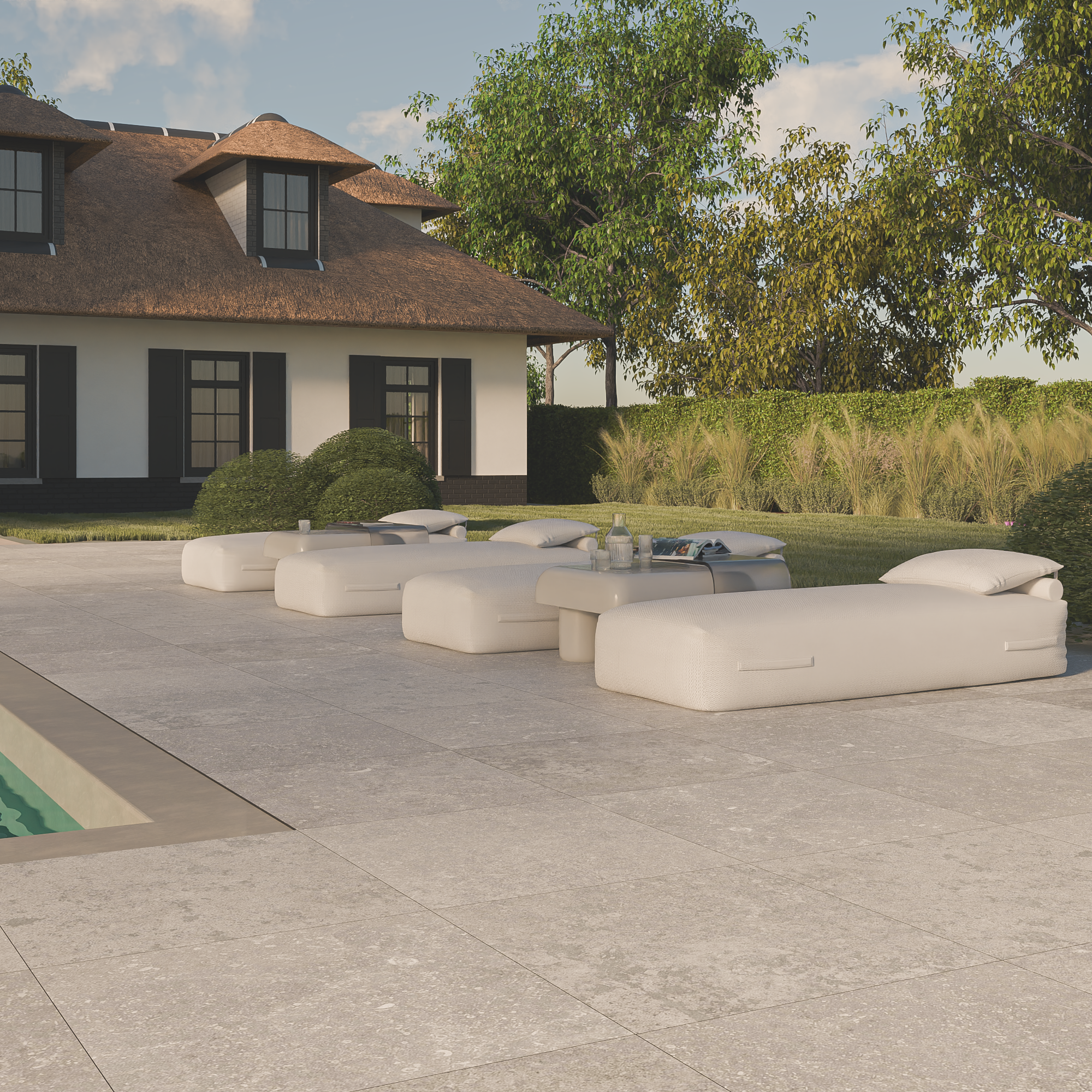 Laui Lounge™ - Lit de repos Boho Blanc