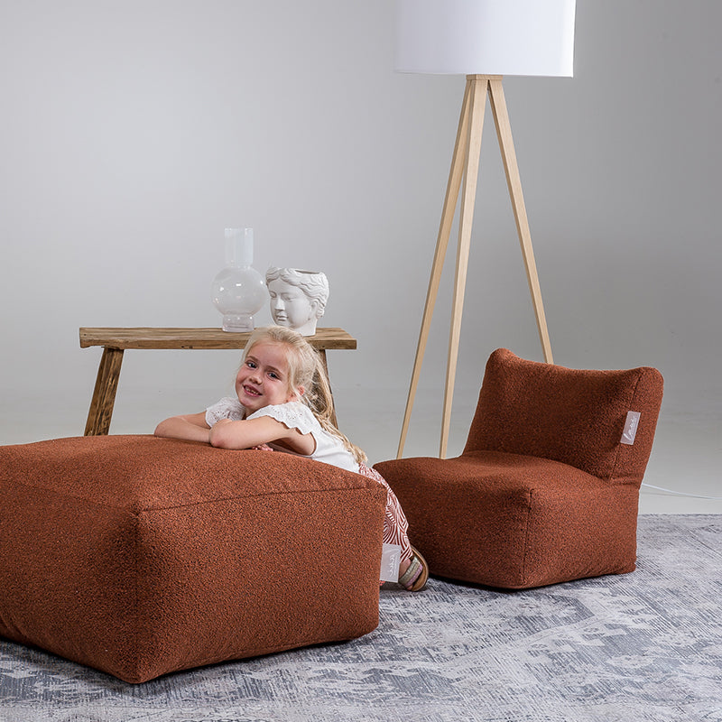 Laui Lounge™ - Retro Square Pouf Hazel
