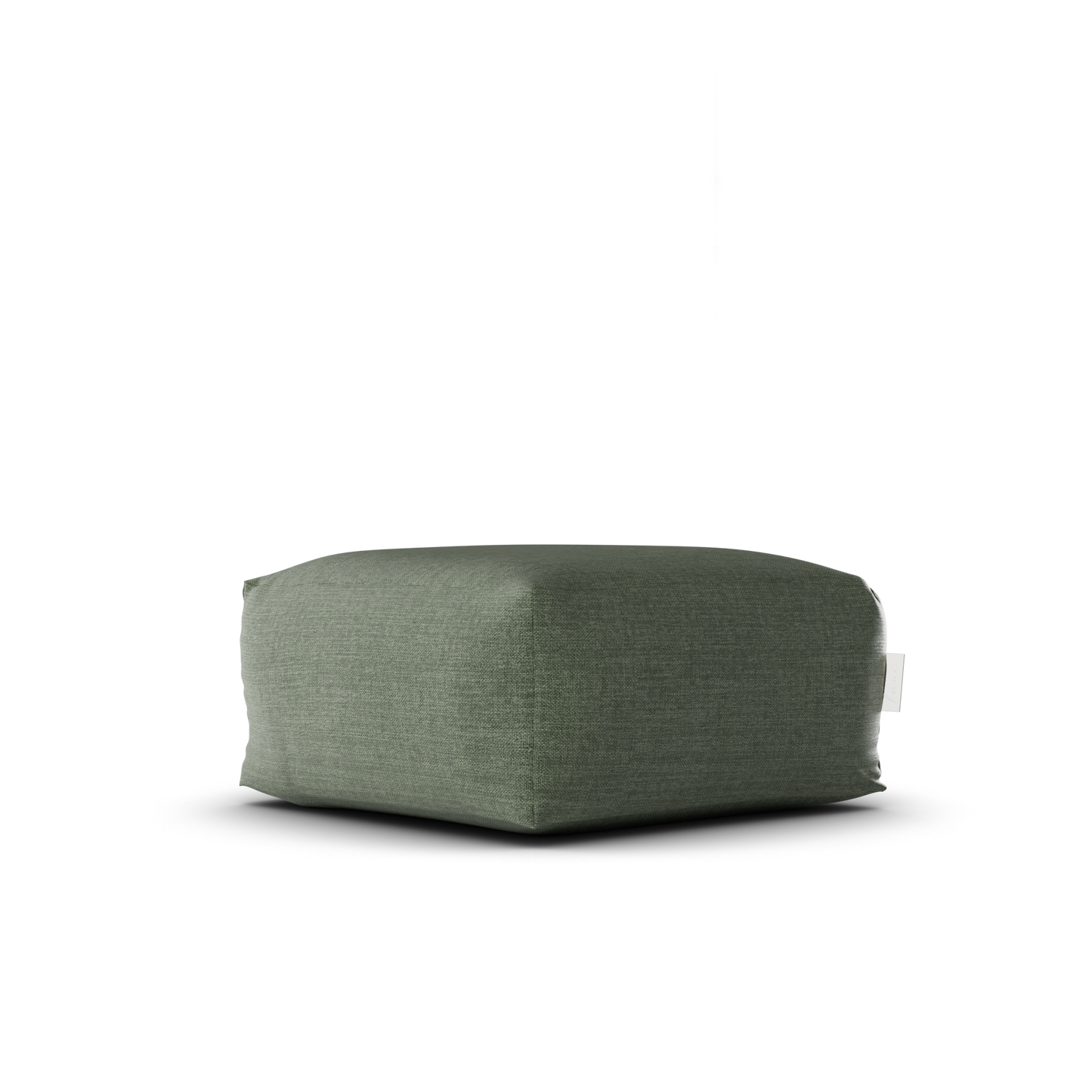 Laui Lounge™ - Pouf carré en lin vert forêt