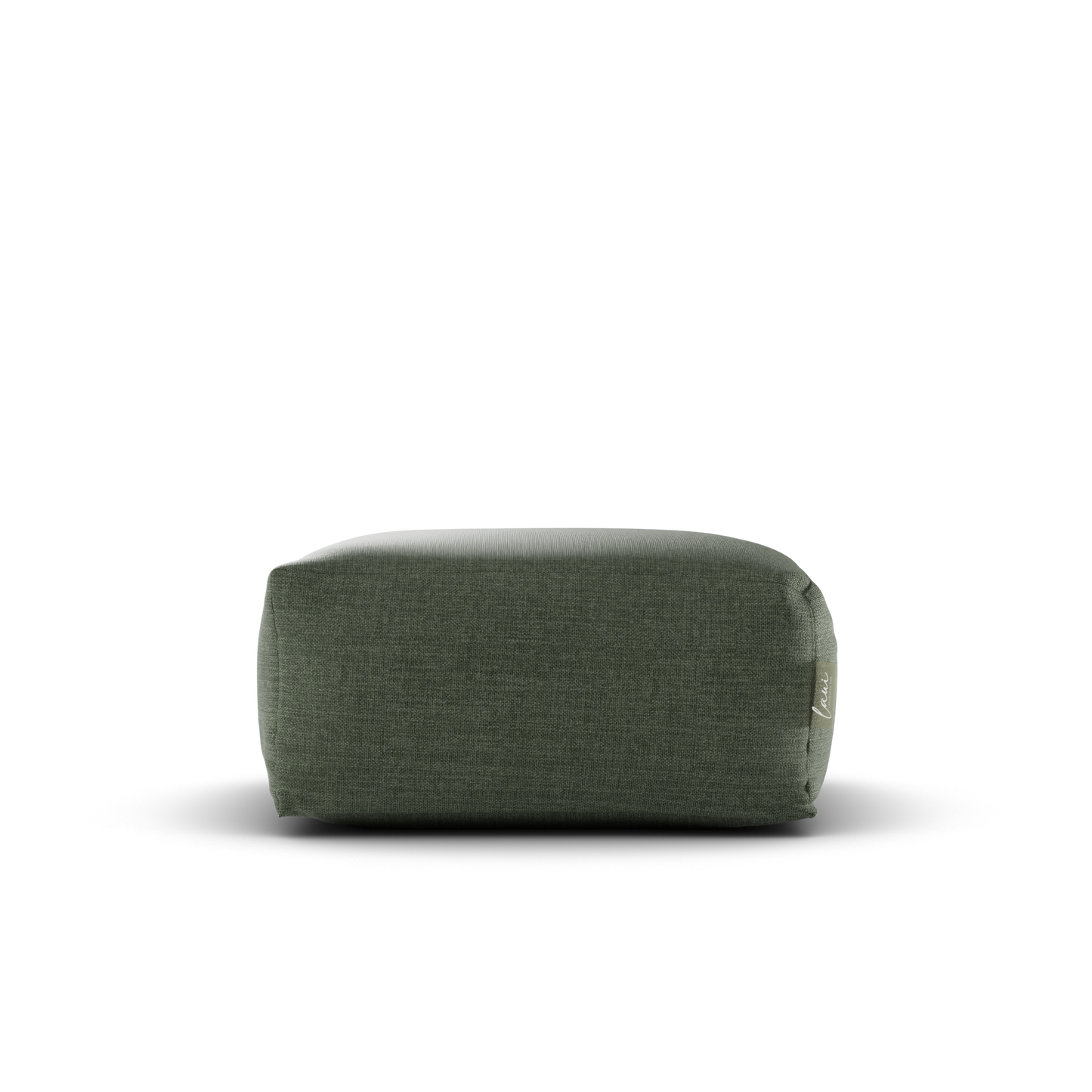 Laui Lounge™ - Pouf carré en lin vert forêt