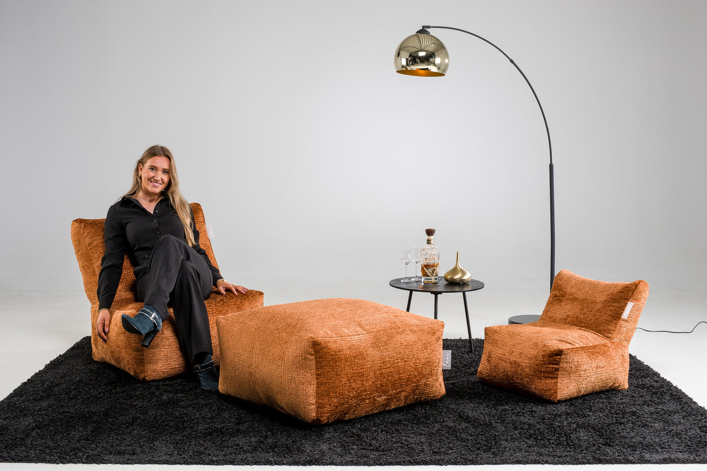Laui Lounge™ - Vogue Square Pouf Copper