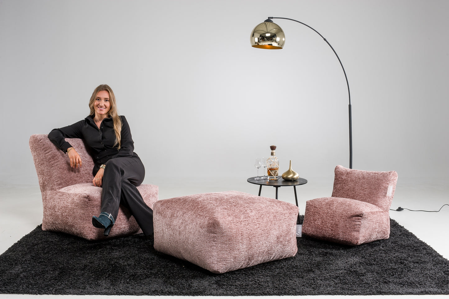 Laui Lounge™ - Vogue Square Pouf Pale