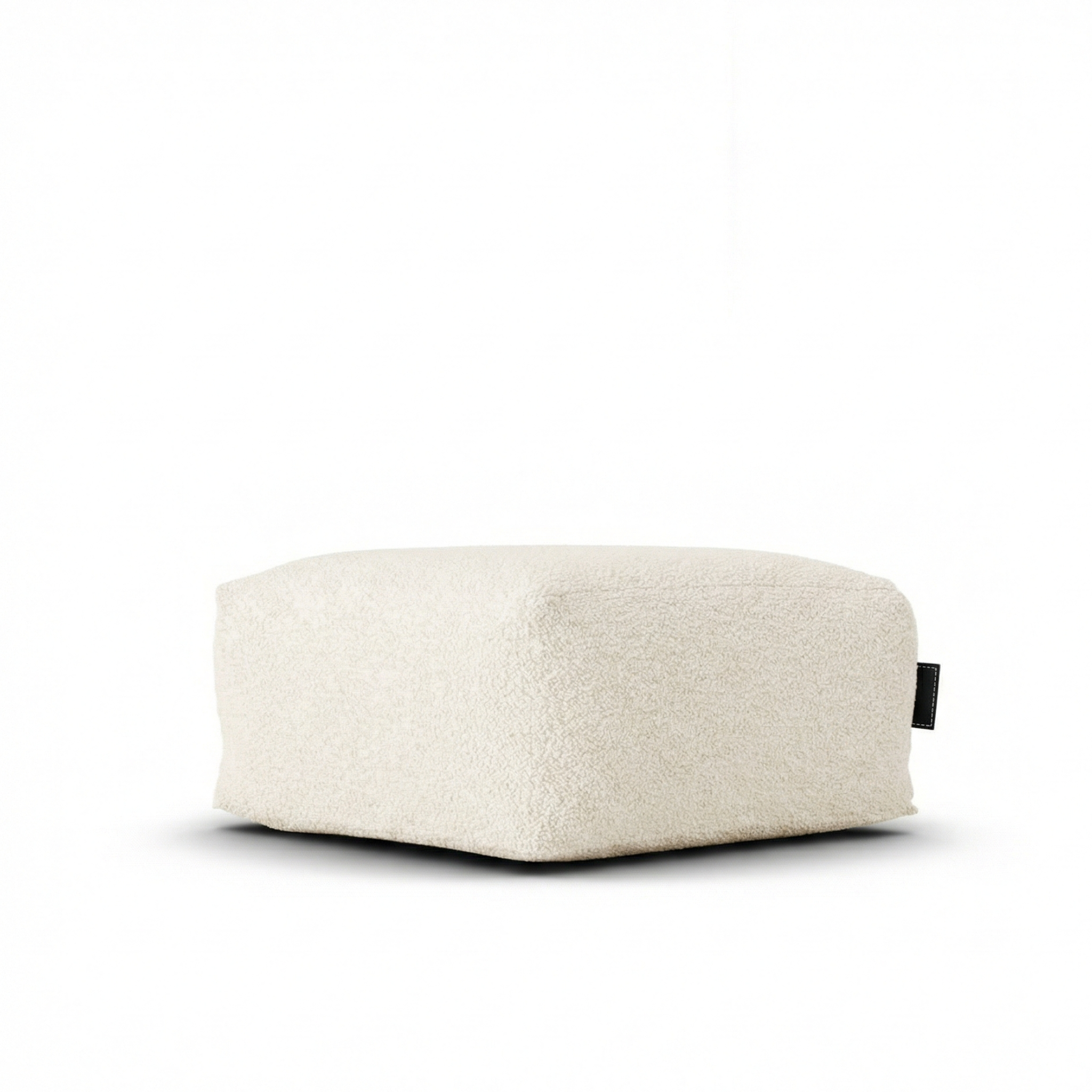 Laui Lounge - Doodle Square Pouf - White/Cream