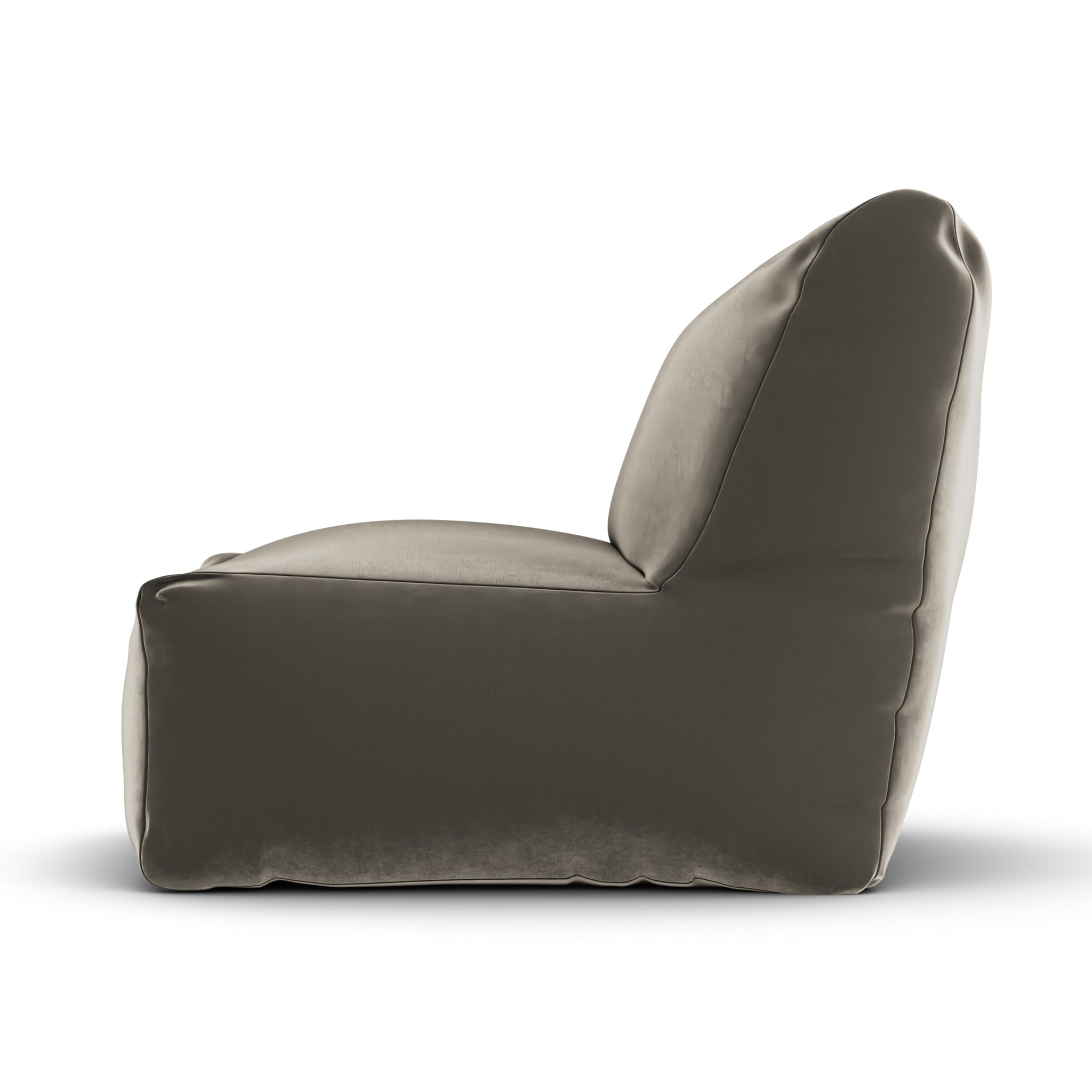 Laui Lounge™ - Fauteuil lounge en velours XL kaki