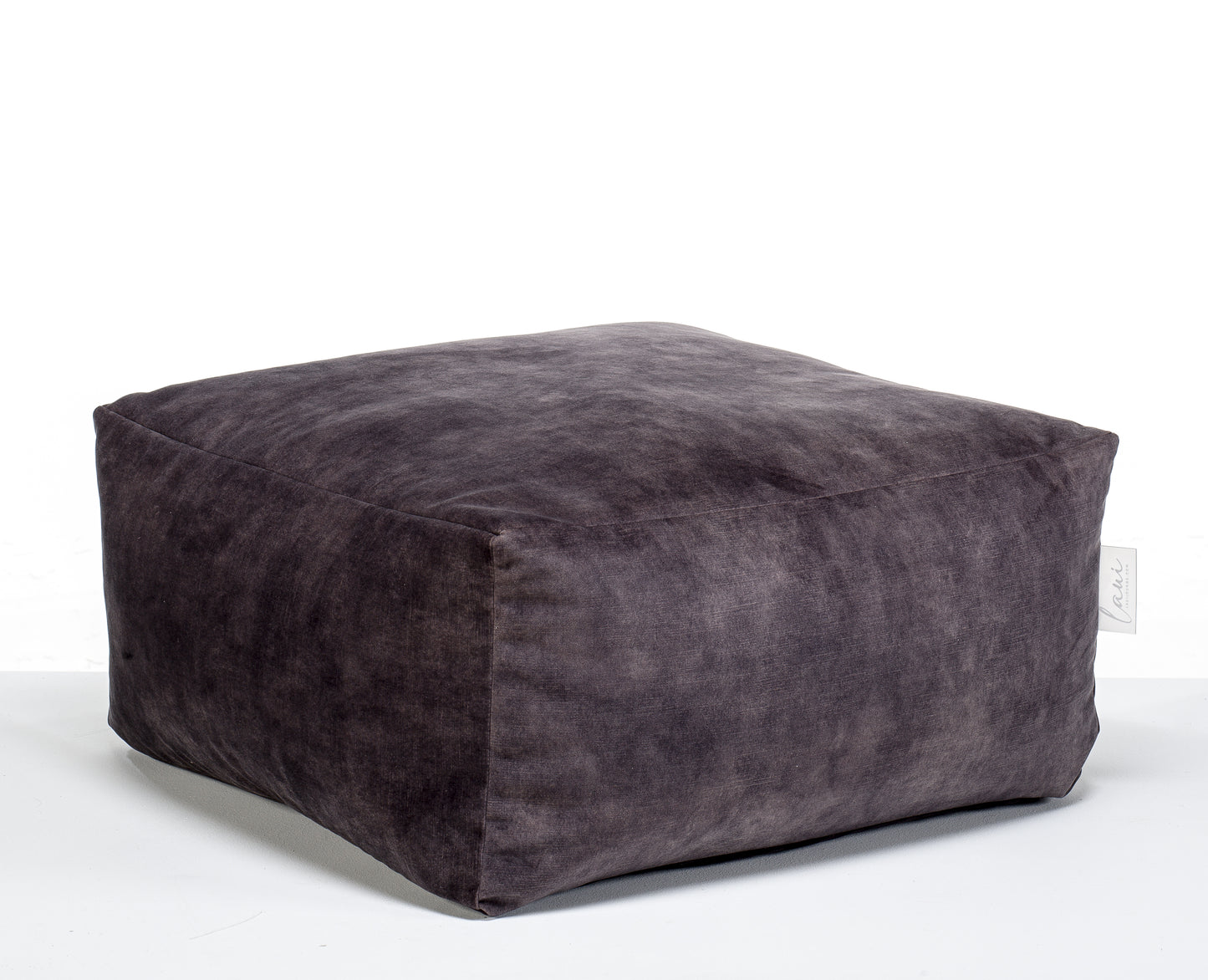 Laui Lounge™ - Velvet Square Pouf Dark Grey