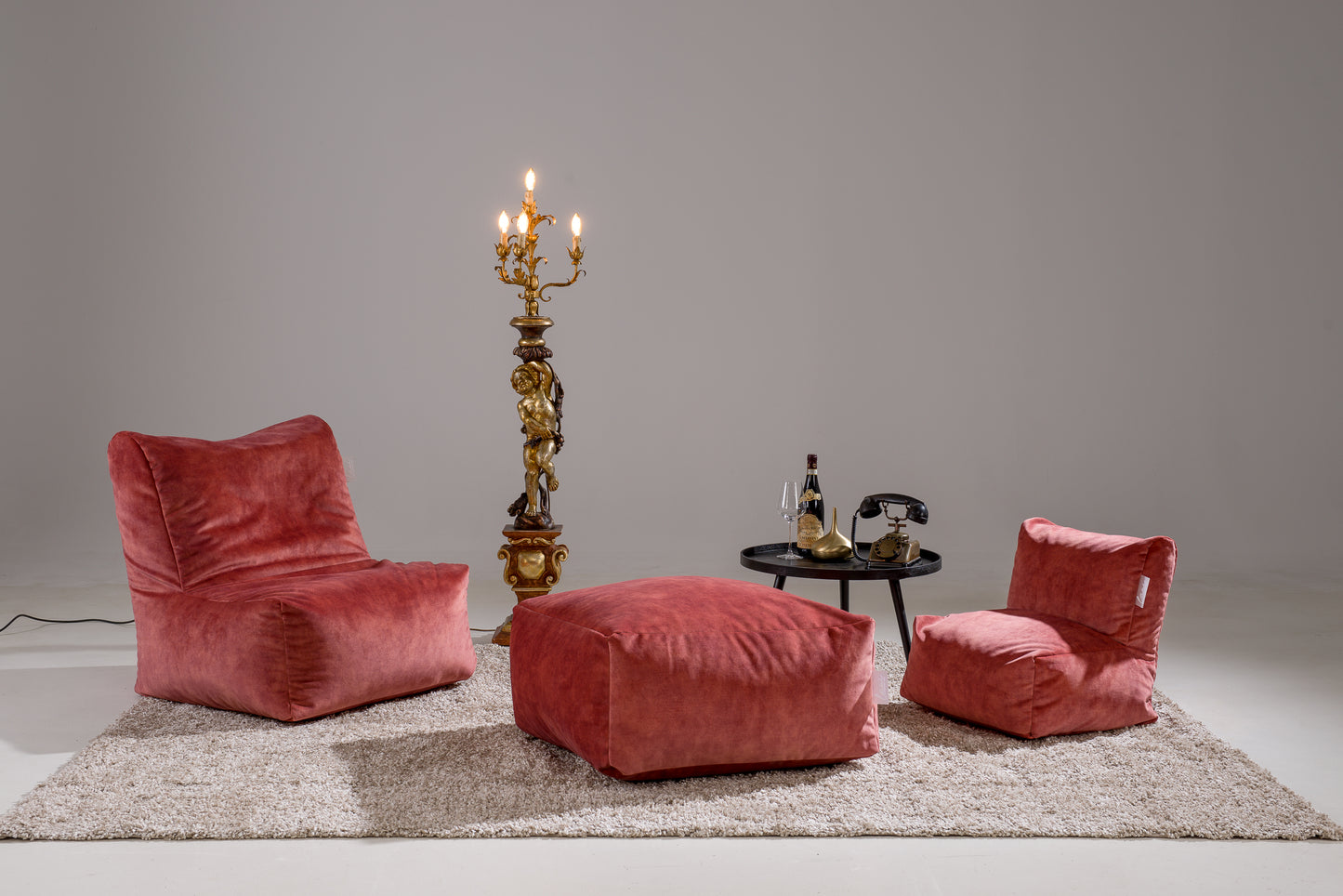 Laui Lounge™ - Velvet Kid Lounge Blush