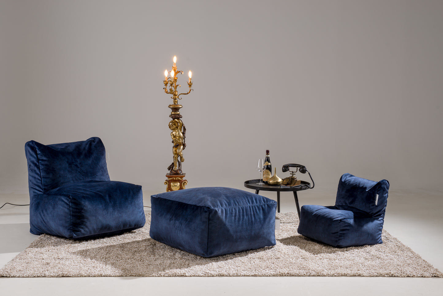 Laui Lounge™ - Velvet Lounge Seat Indigo
