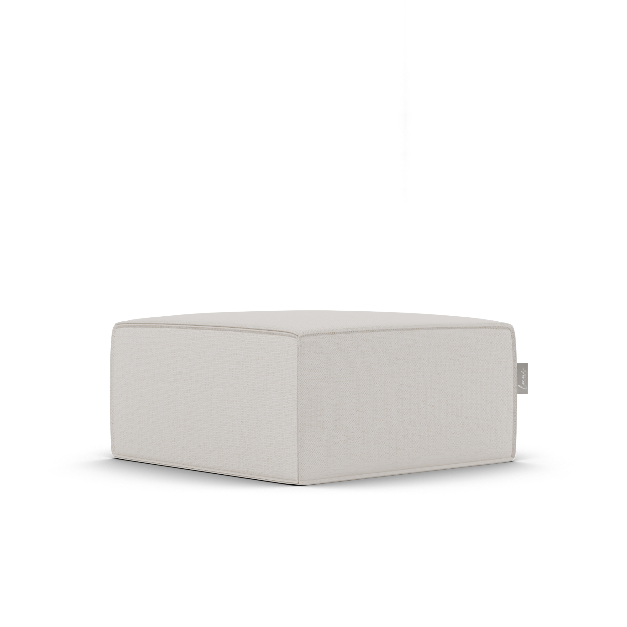 Laui Lounge™ - Fixed Square Pouf - Boho Beige