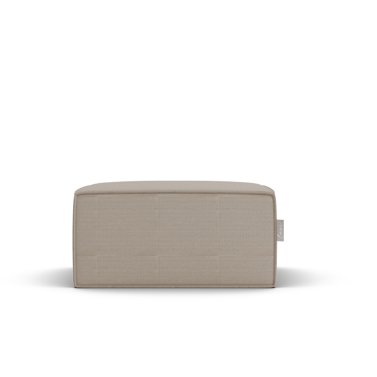 Laui Lounge™ - Fixed Square Pouf - Boho Taupe