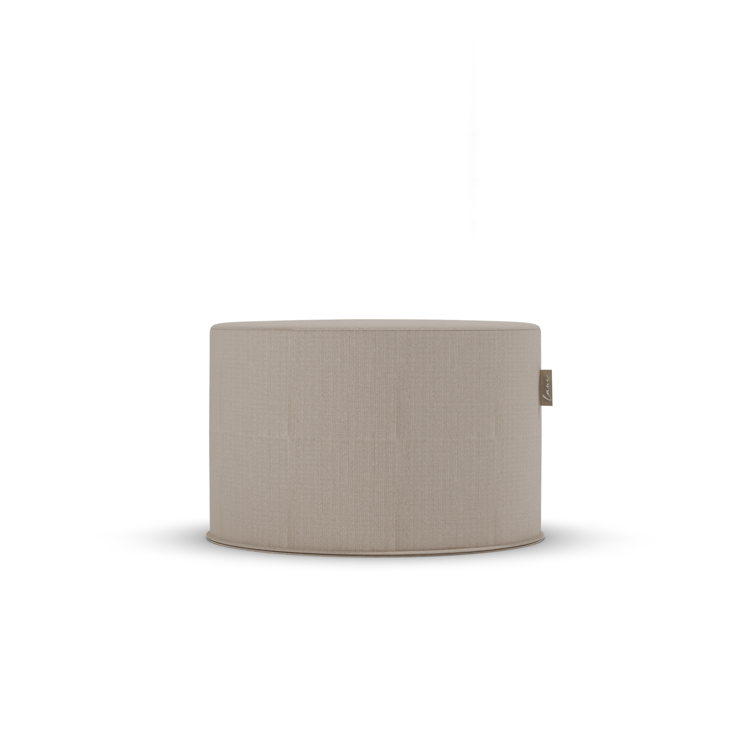 Laui Lounge™ - Fixed Round Pouf 68 - Boho Taupe