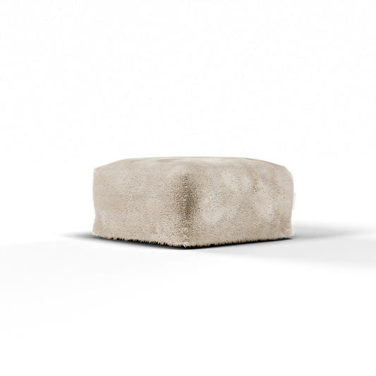 Laui Lounge™ - Doodle Square Pouf Cream