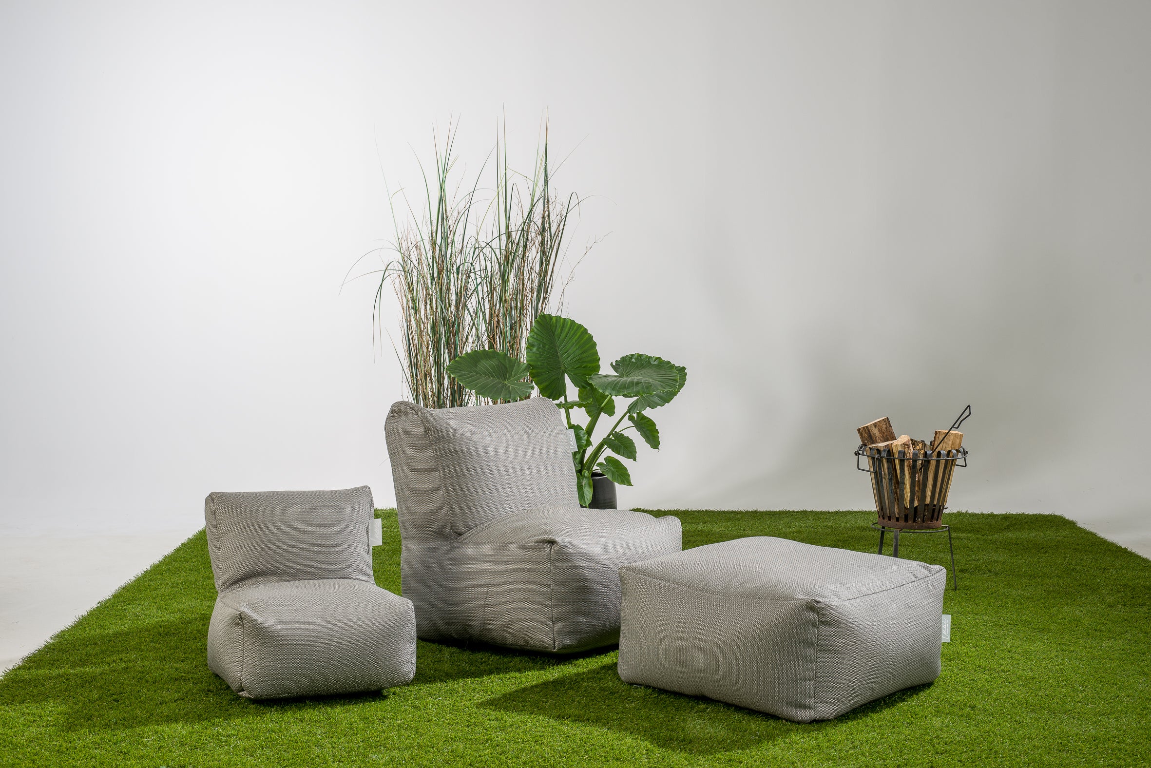 Laui Lounge™ - Original Square Pouf - Stone Grey