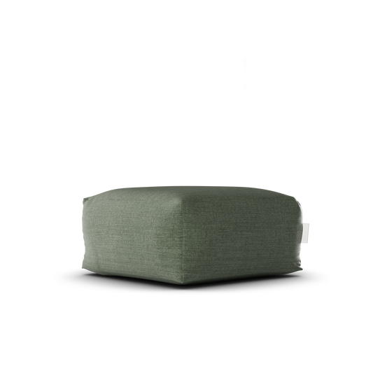 Laui Lounge™ - Linen Square Pouf Forest Green