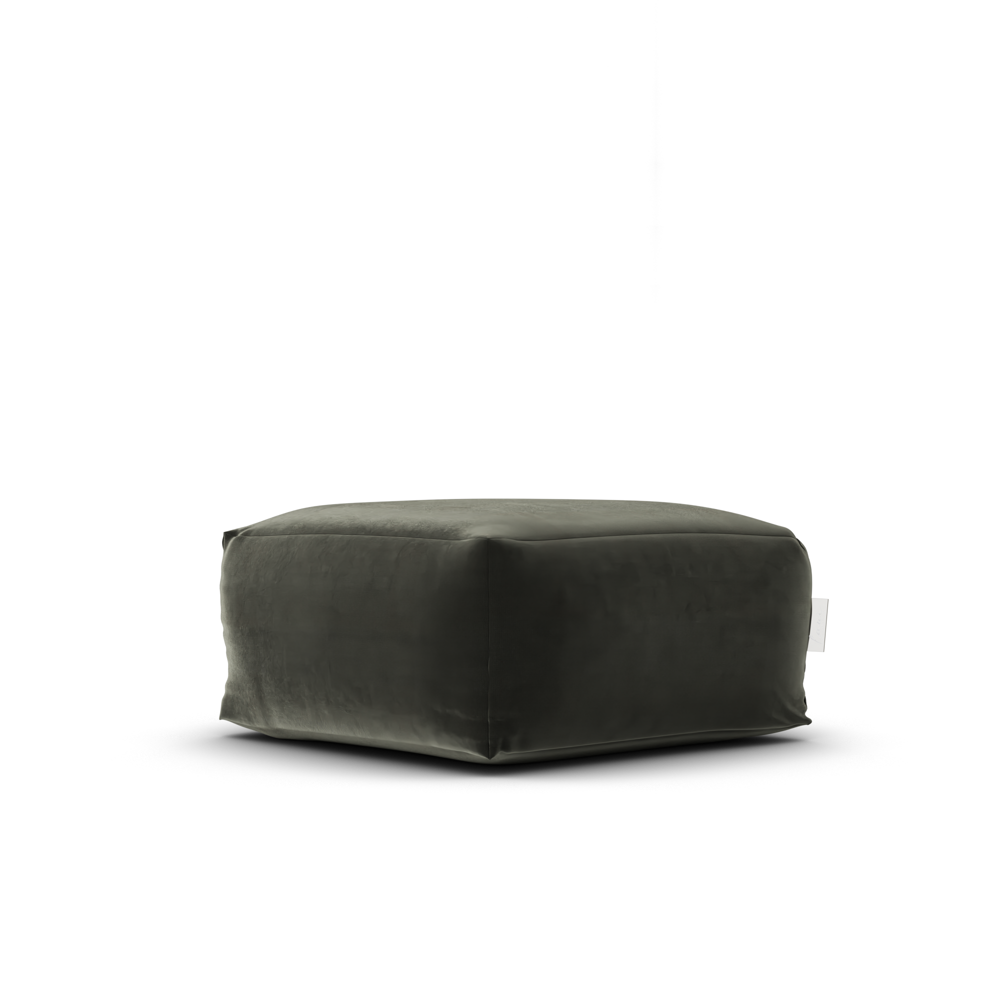 Laui Lounge™ - Velvet Square Pouf Pearl