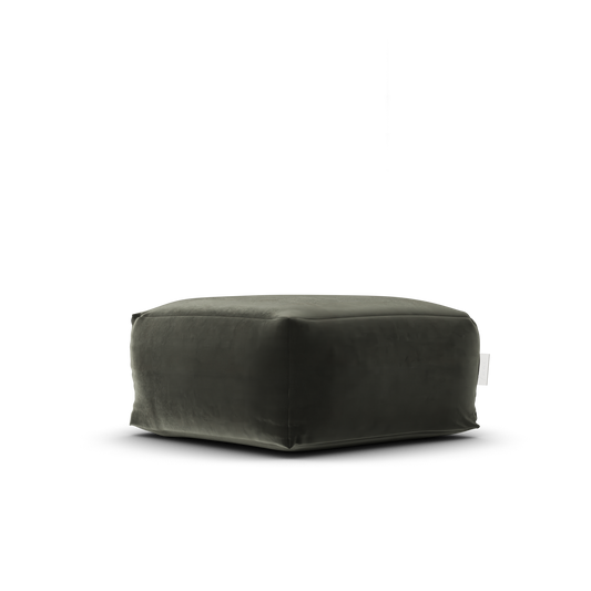 Laui Lounge™ - Velvet Square Pouf Pearl