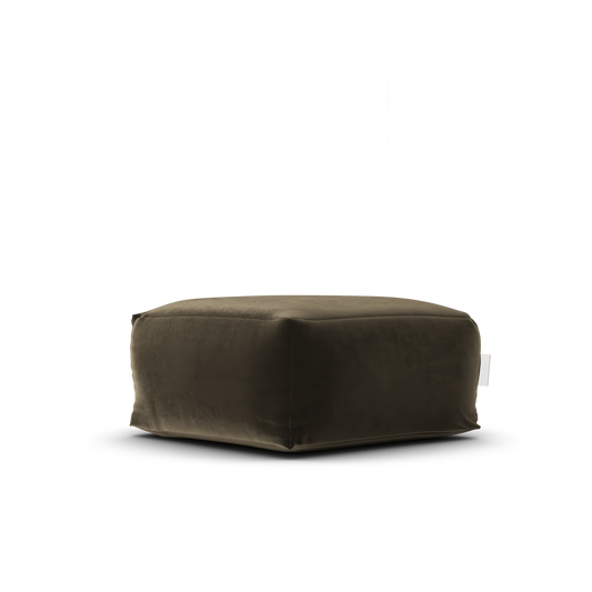 Laui Lounge™ - Velvet Square Pouf Taupe