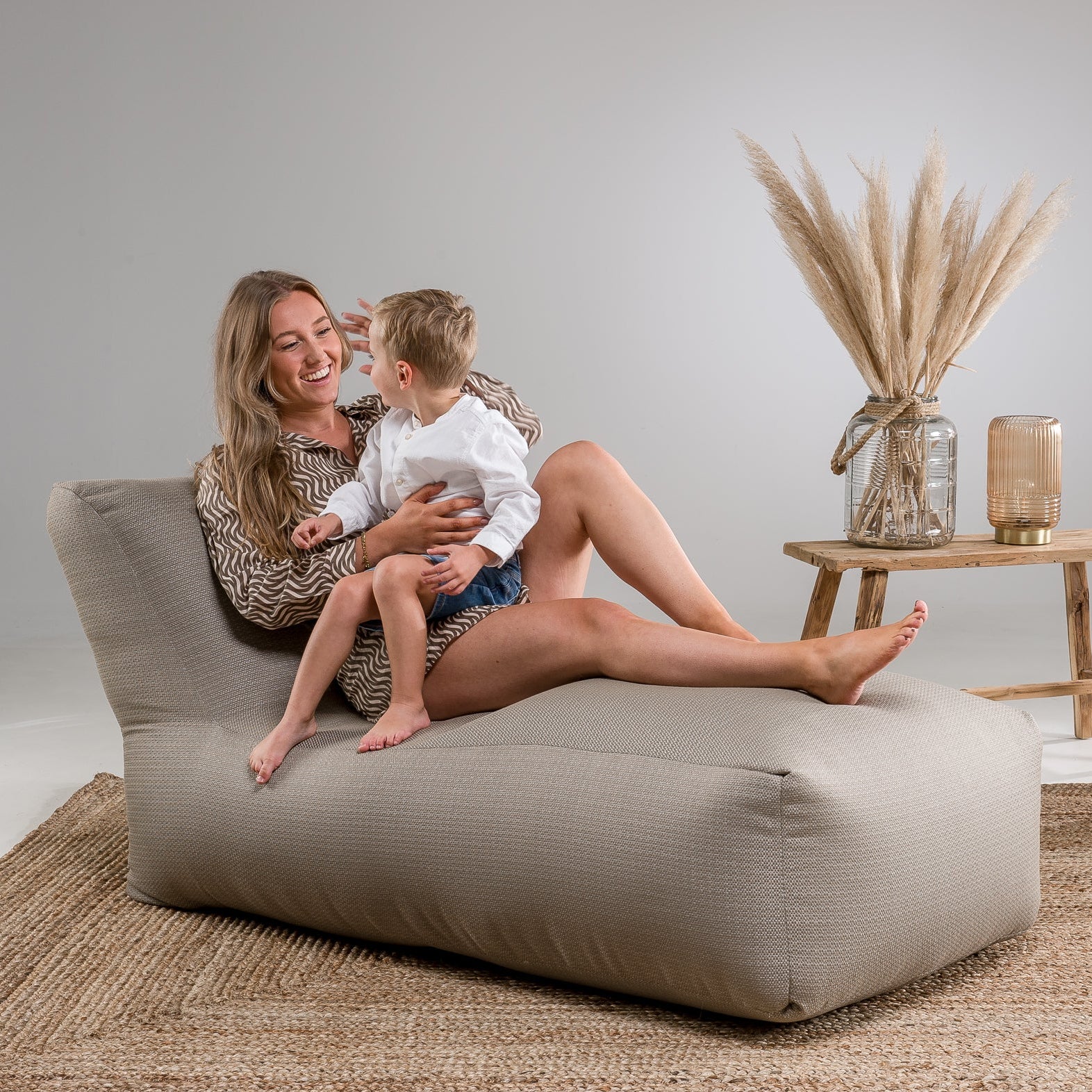 Laui Lounge™ - Boho Long Chair Taupe